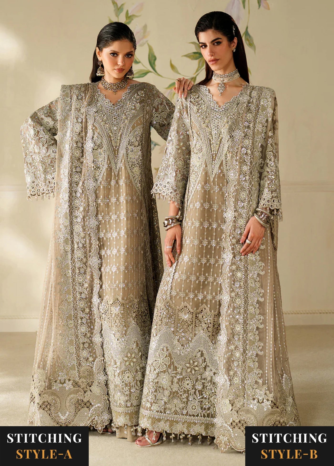 Chantelle by Baroque Unstitched Embroidered Organza 3 piece BQ25CF V14- D 08 - Formals Collection