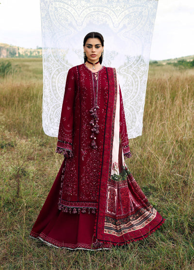 Hussain Rehar Embroidered Khaddar Suits Unstitched 3 Piece HRR25KW Mahrani - Winter Collection