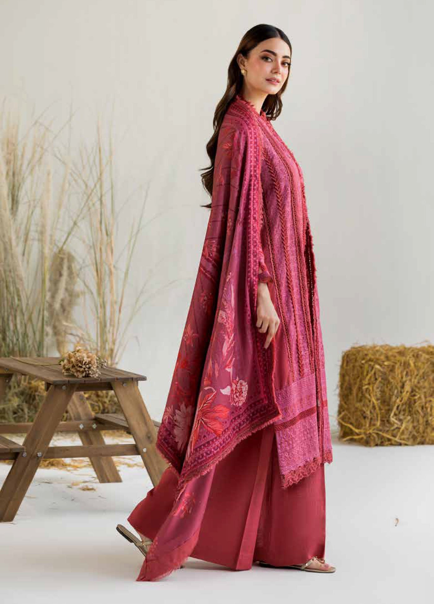 Sobia Nazir Winter Embroidered Khaddar Suits 3 Piece SN25WU D-04 B - Winter Collection