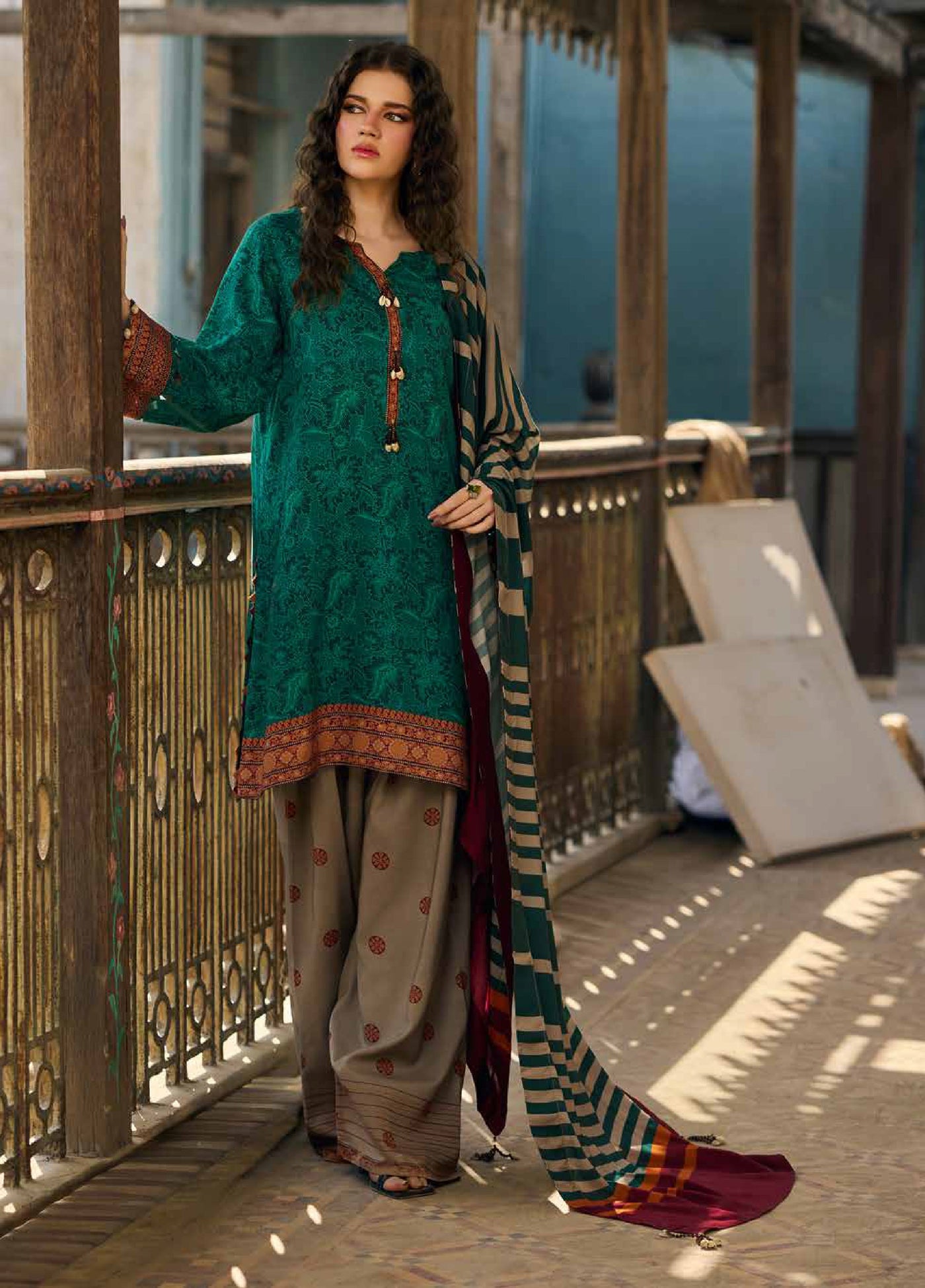 C Prints by Charizma Unstitched Linen Printed Suits 3 Piece CRZ25PL CPW5-20 - Winter Collection