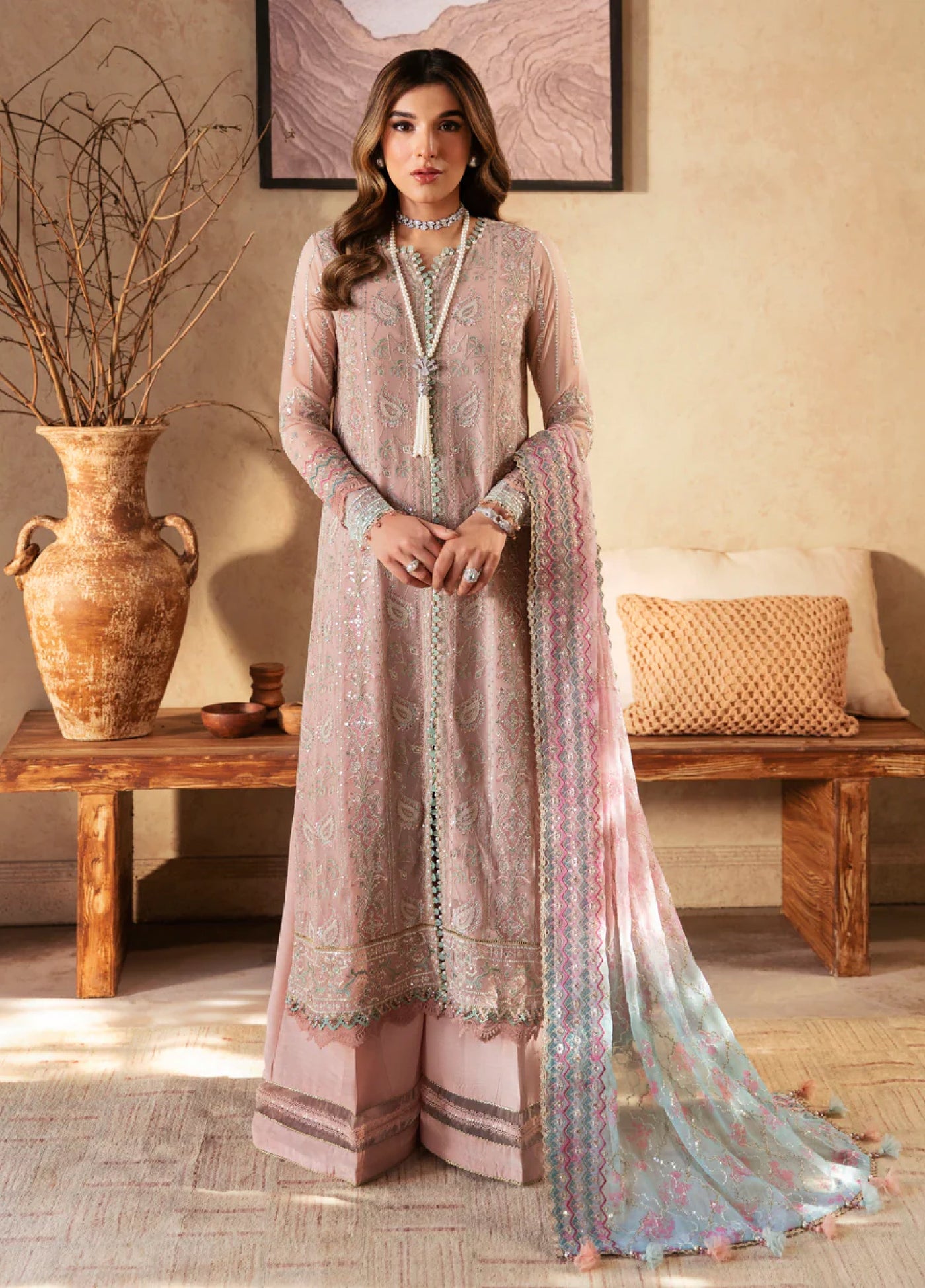 Xenia Formal Unstitched Luxury Chiffon Suits 3 Piece XE25FL Taroob - Formals Collection