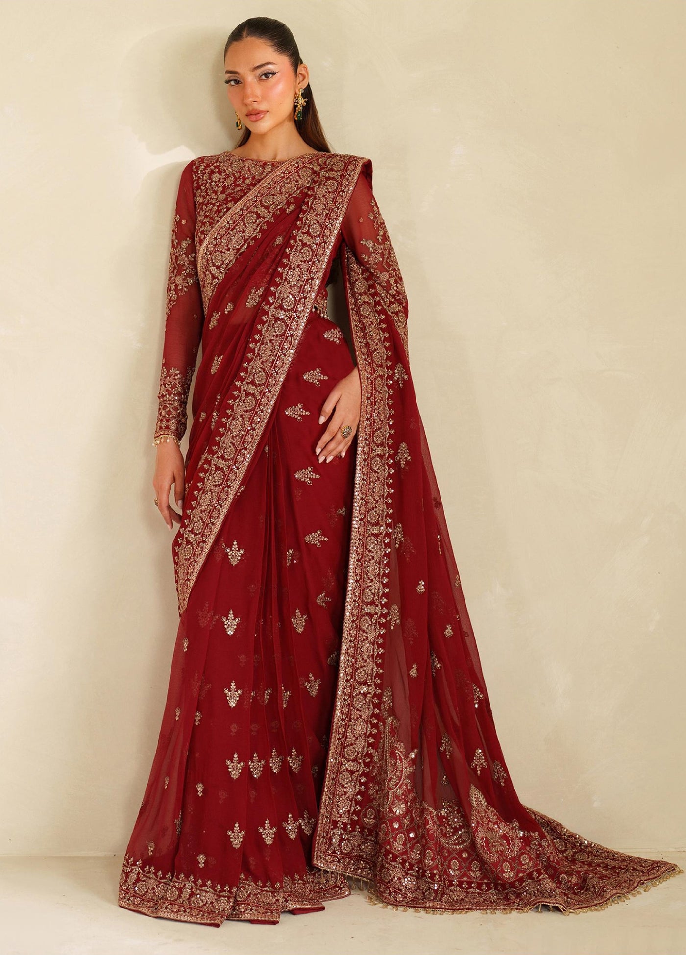 Meesa by Zarif Unstitched Chiffon Embroidered Suits 3 Piece ZAF25MF ZRF-ML-07 SUMRAH - Winter Collection