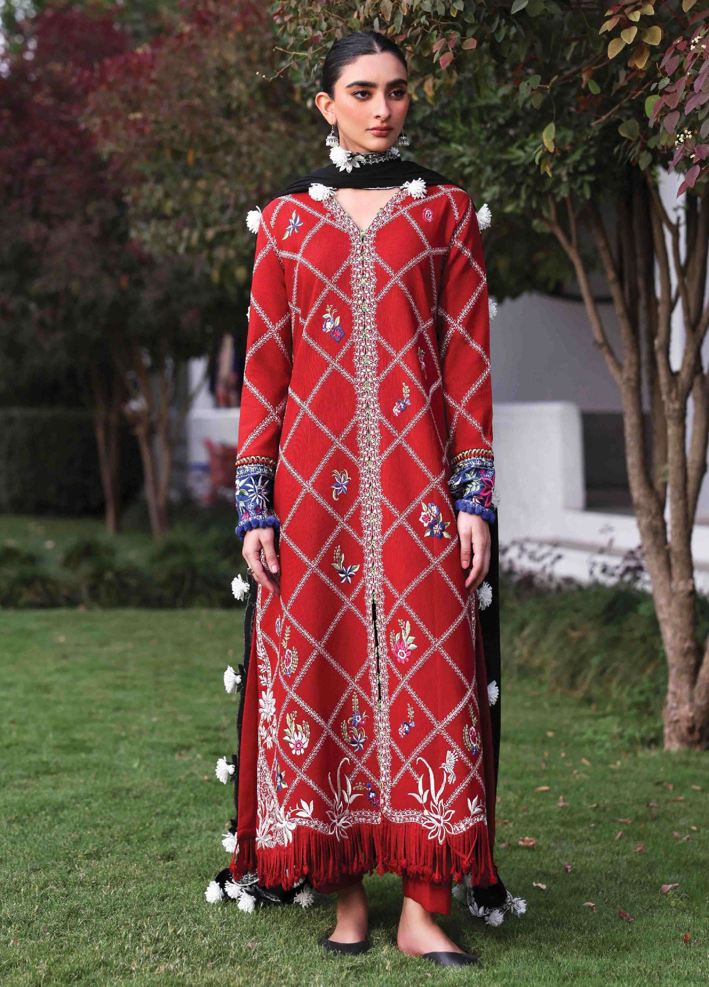 Amaris by Republic Womenswear Unstitched Luxury Shawl Khaddar Embroidered Suits 3 Piece RW25AS D-15 - Winter Collection