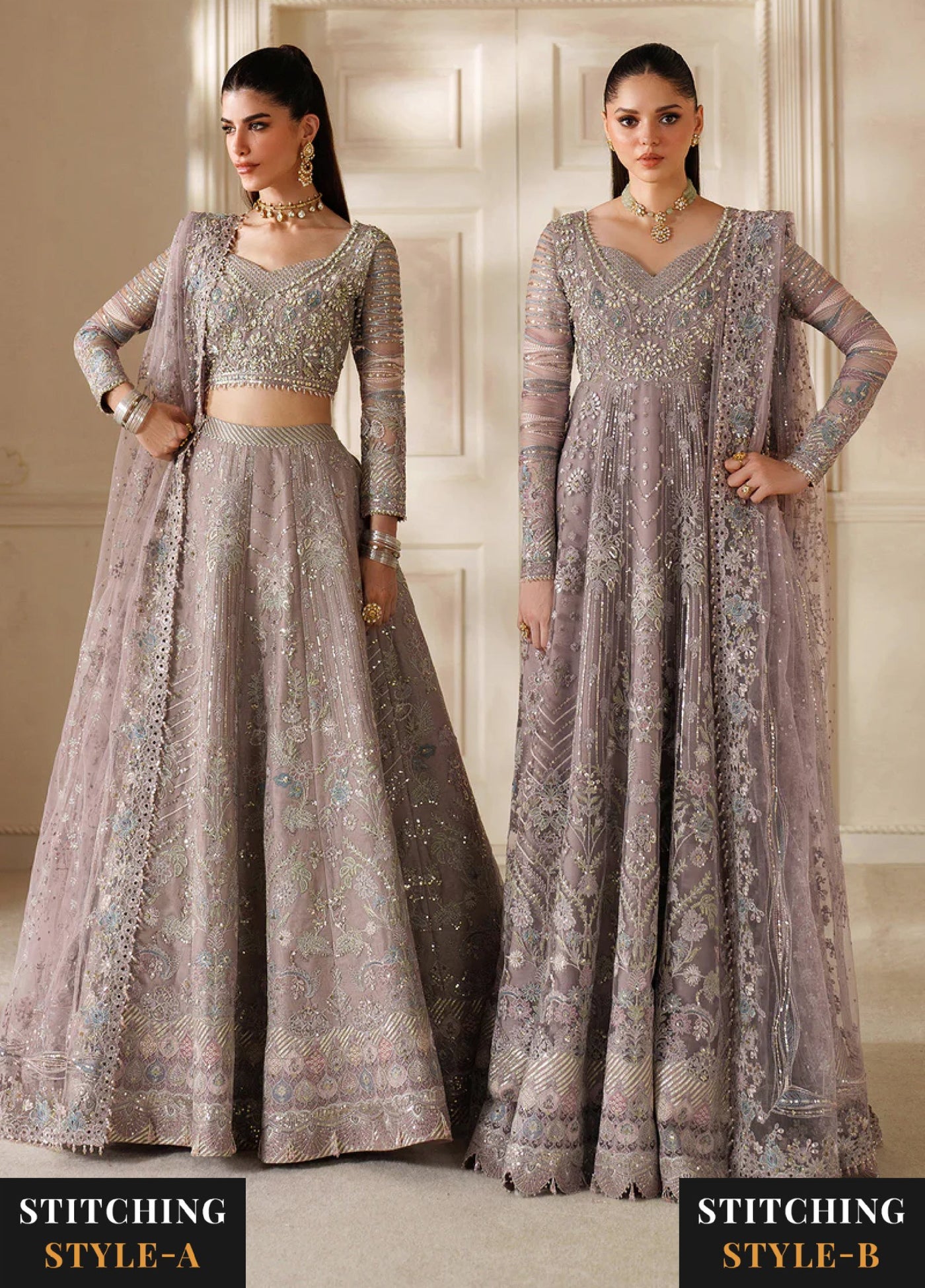 Chantelle by Baroque Unstitched Embroidered Silk 3 piece BQ25CF V14- D 04 - Formals Collection