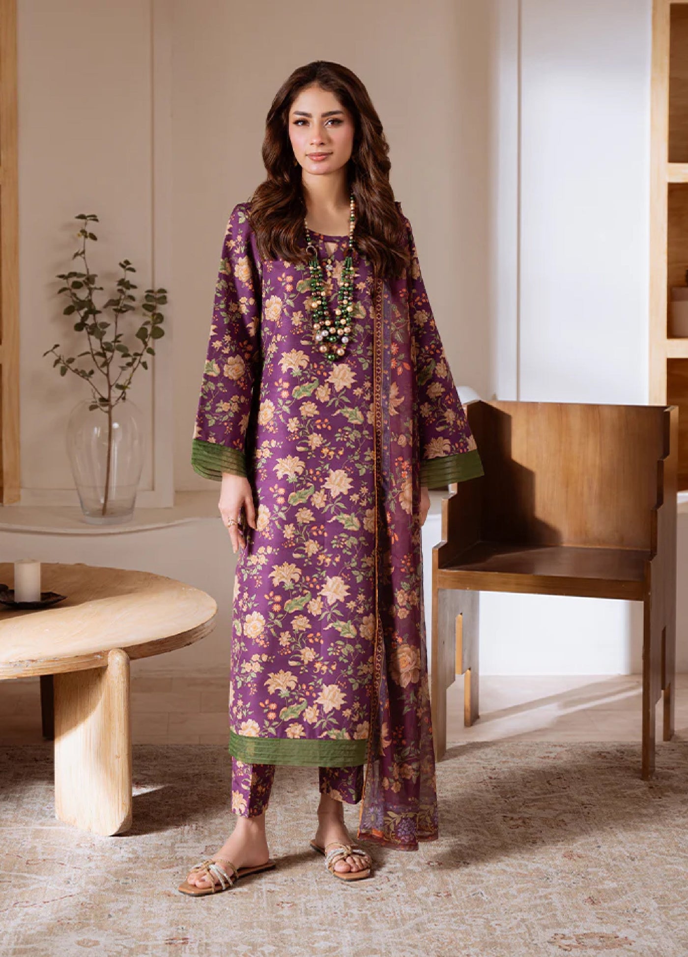 Basics by Gulaal Pret Embroidered Poly Lawn 3 Piece PL-26-S Amethyst Bloom - Summer Collection