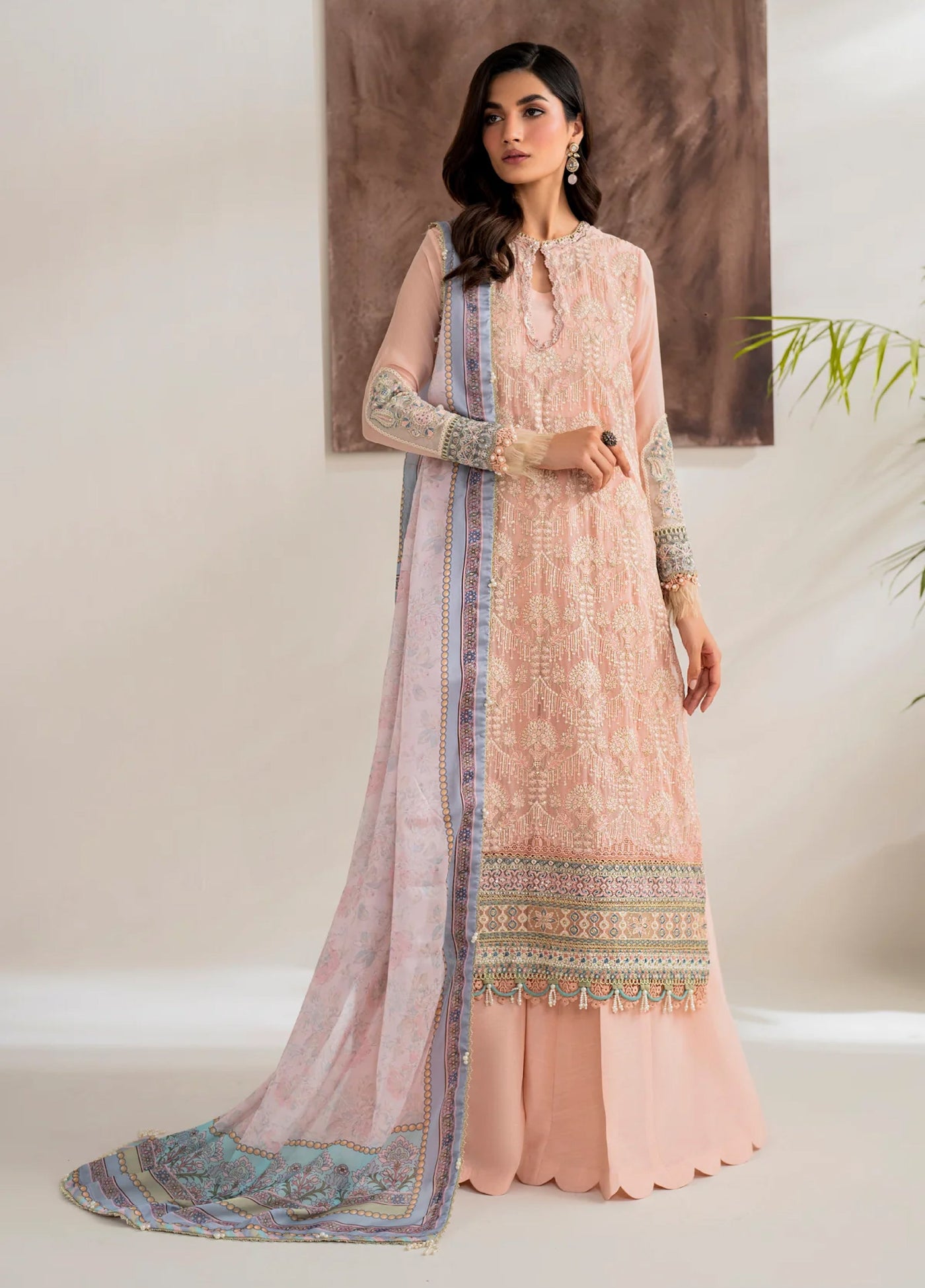 Xenia Formal Unstitched Luxury Chiffon Suits 3 Piece XE25FL Modish - Formals Collection
