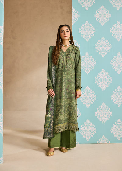 Zync by Florent One Nation Unstitched Khaddar Embroidered Suits 3 Piece FL25ON FL-8A - Casual Collection