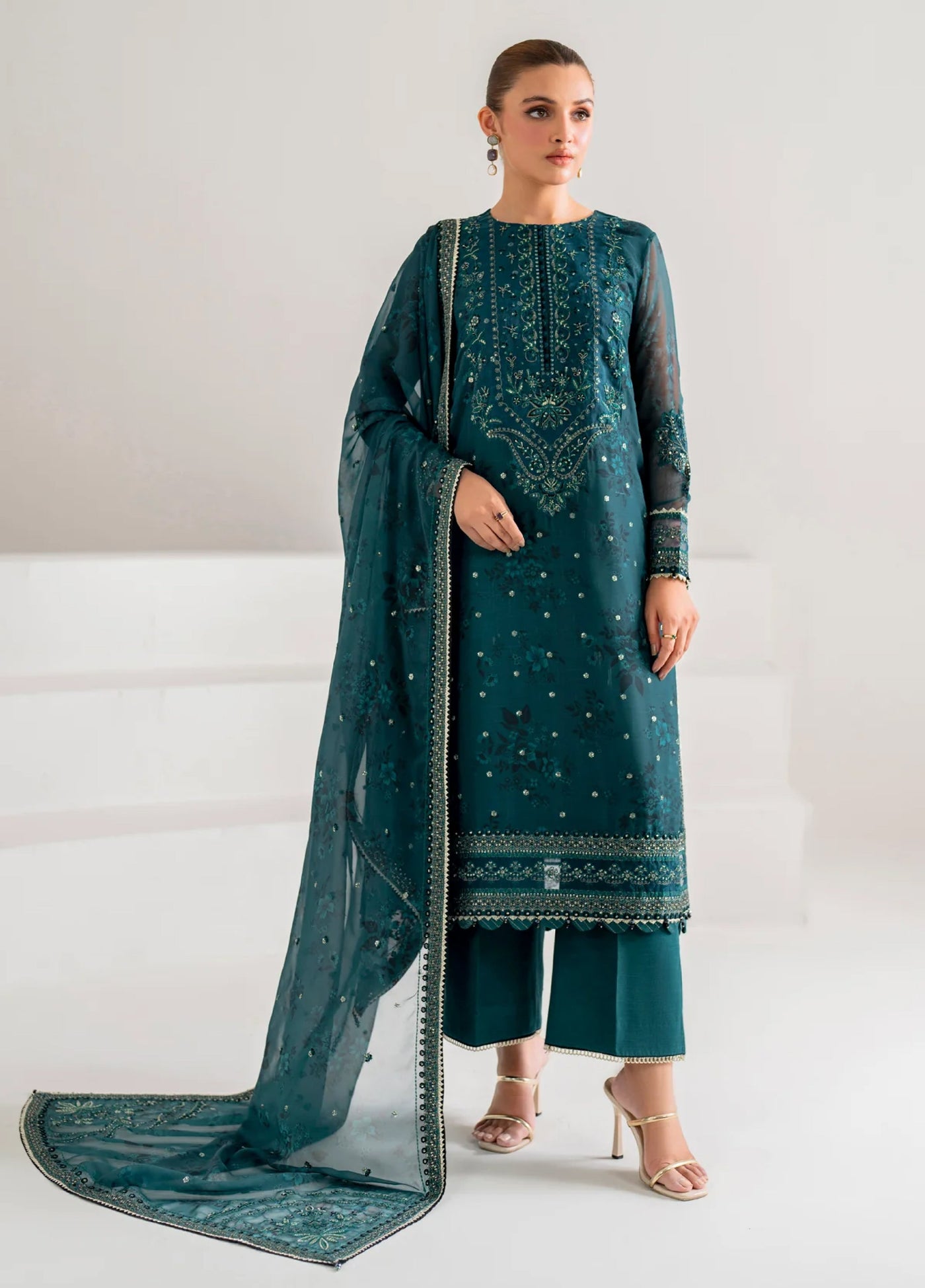 Xenia Formal Unstitched Luxury Chiffon Suits 3 Piece XE25FL Aura - Formals Collection