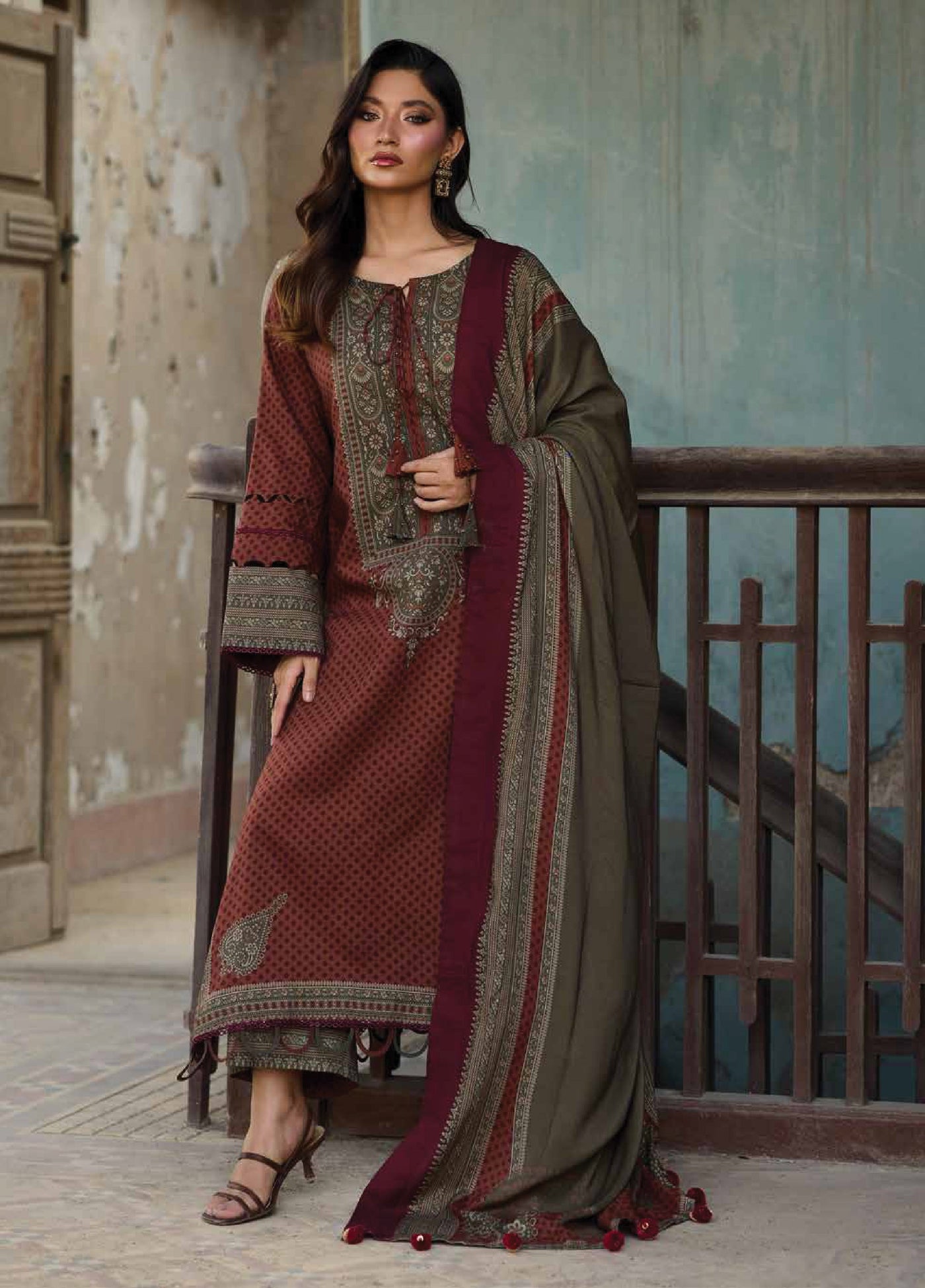 C Prints by Charizma Unstitched Linen Printed Suits 3 Piece CRZ25PL CPW5-25 - Winter Collection
