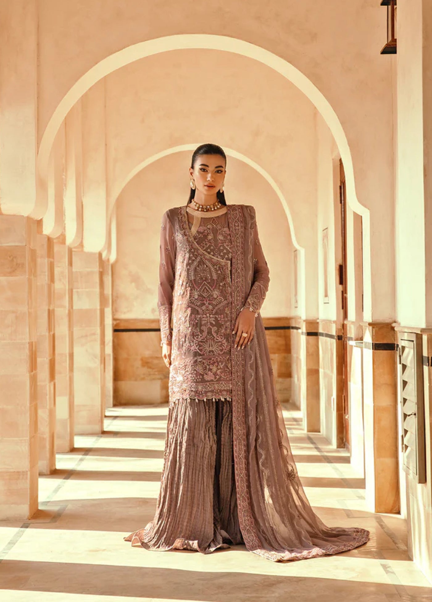 Mehr-un-Nissa By Florent Unstitched Wedding Embroidered Chiffon 4 Piece FL25 FL-2 KASHMALA - Formals Collection