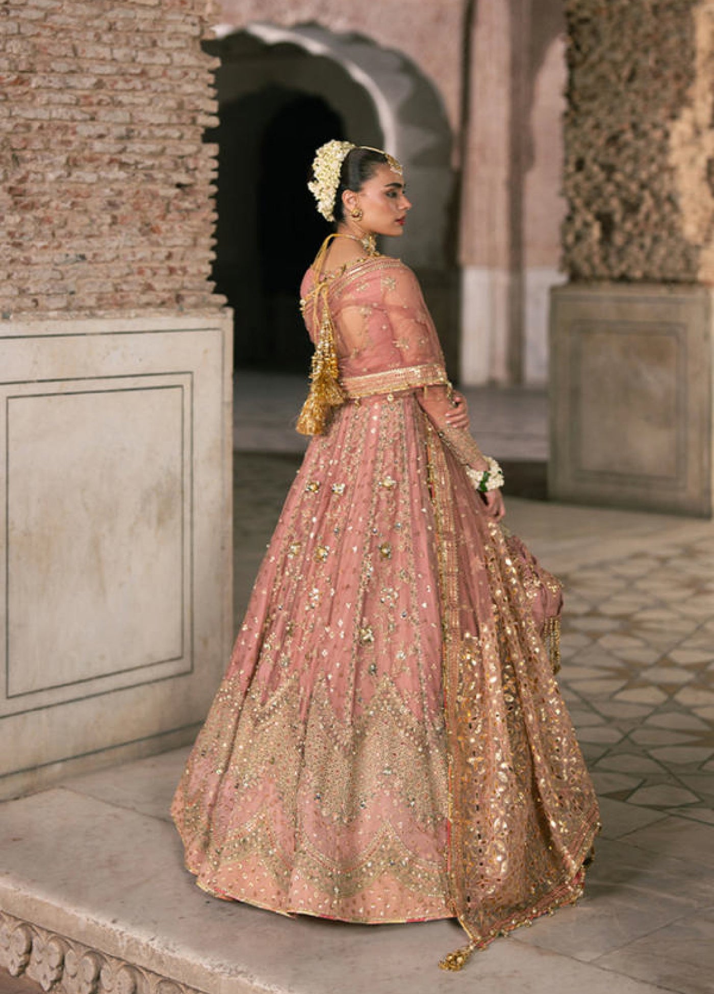 Zarlish Makhfi by Mohsin Naveed Ranjha Unstitched Embroidered Net Suits 3 Piece MNR25ZM Khusboo - Festive Collection