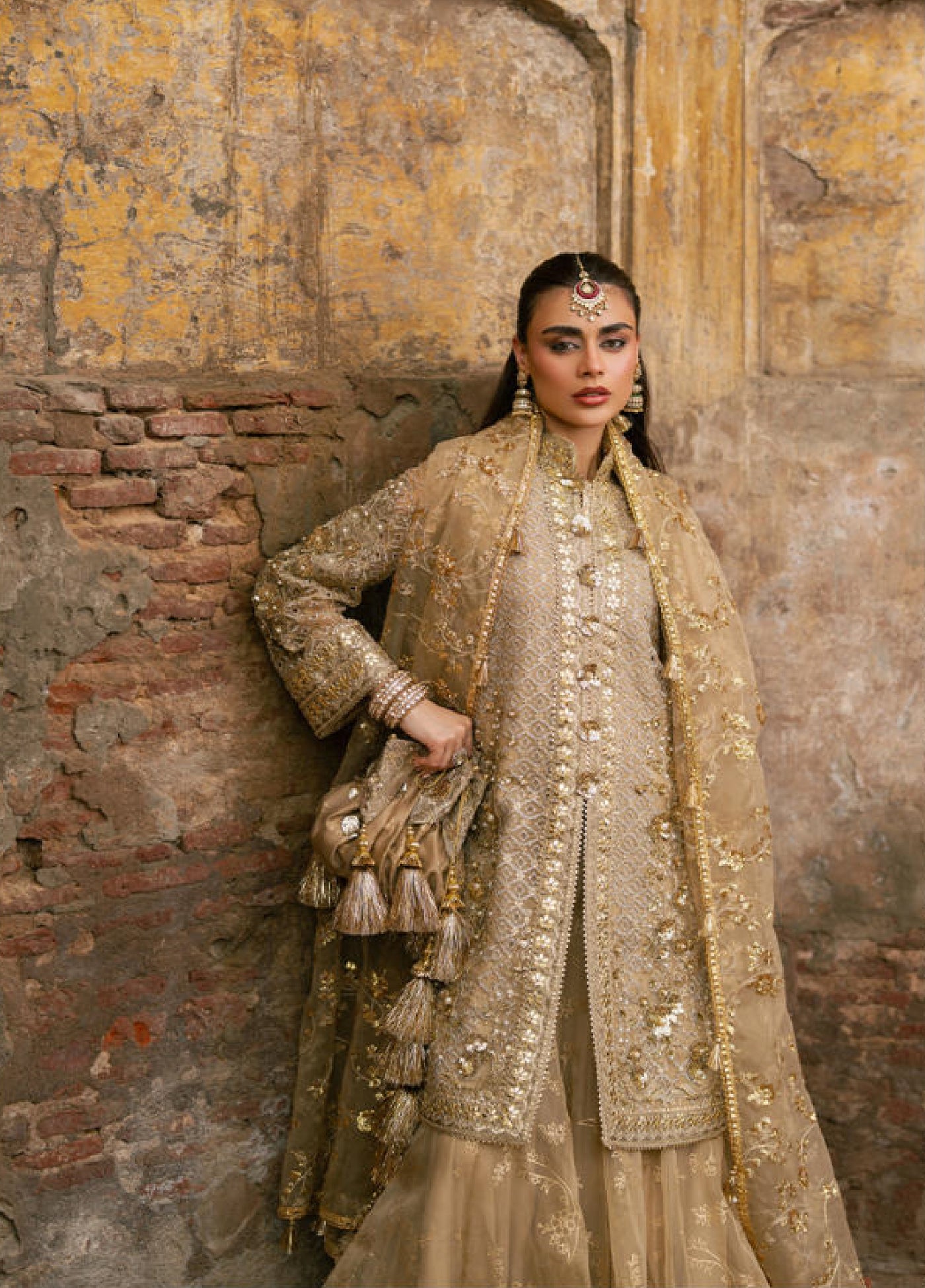 Zarlish Makhfi by Mohsin Naveed Ranjha Unstitched Embroidered Organza Suits 3 Piece MNR25ZM Roshni - Festive Collection