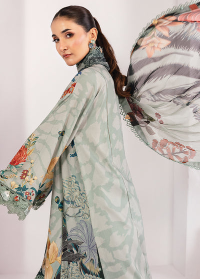 M Basics By Maria B Unstitched Digital Printed Linen 3 Piece MB25UW 1109-A - Winter Collection