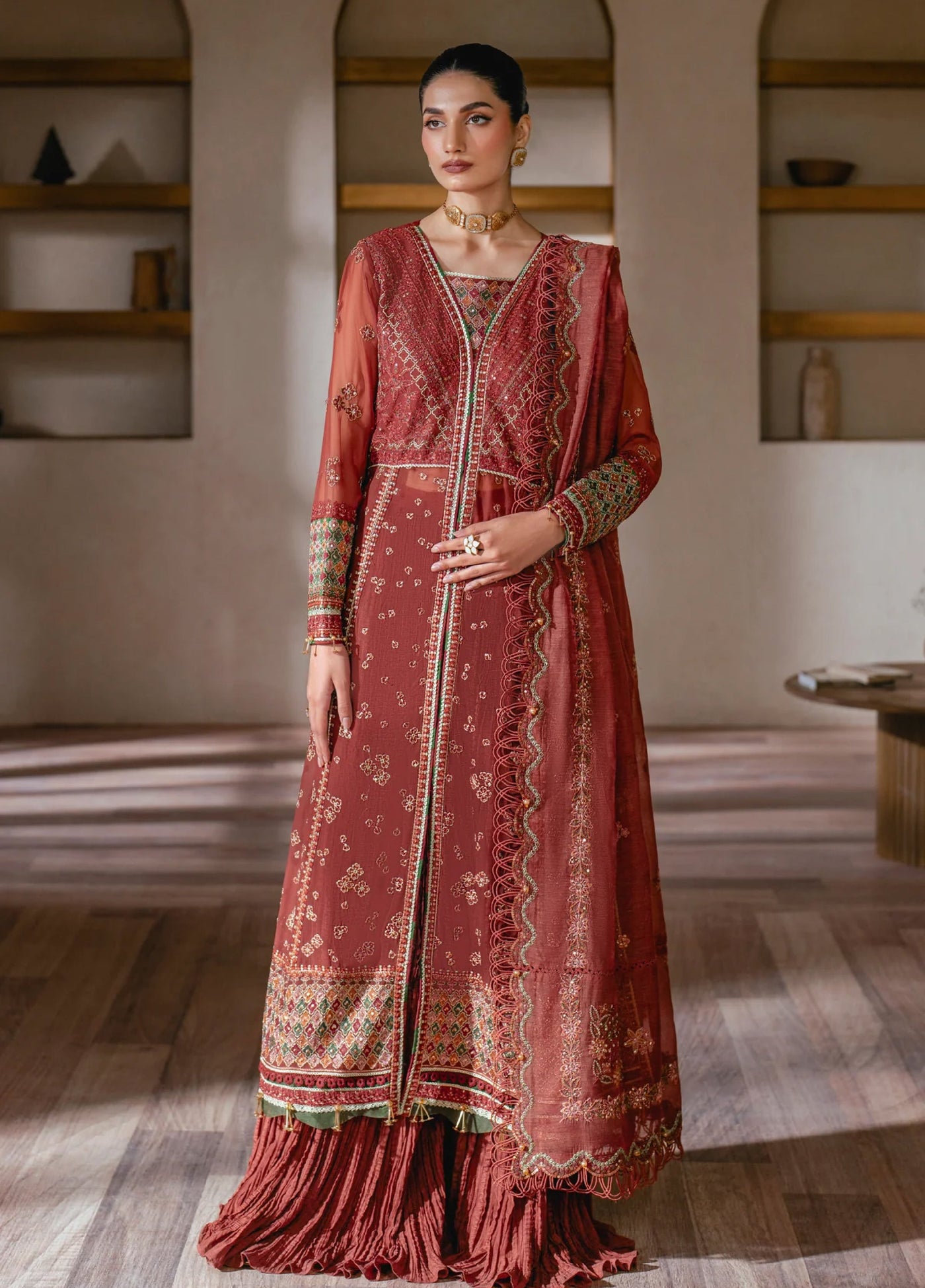 Xenia Formal Unstitched Luxury Chiffon Suits 3 Piece XE25FL Selene - Formals Collection