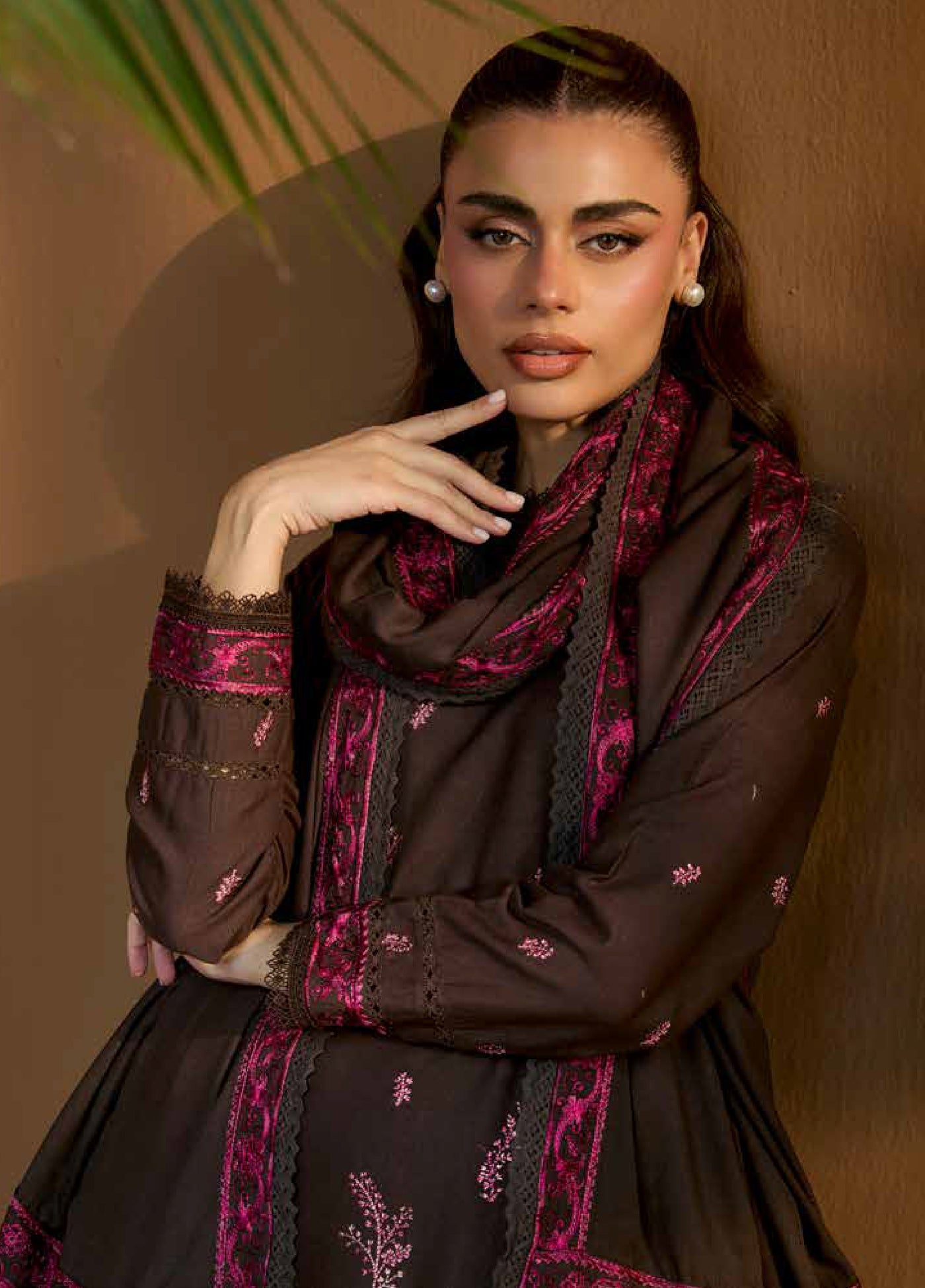 Sobia Nazir Unstitched Shawl Embroidered Khaddar 3 Piece SN25SW D-07 A - Winter Collection