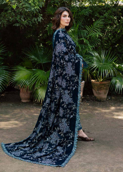 Nureh Exclusive Unstitched Luxury Leather Peach Embroidered Suits 3 Piece NU25LV NE-183 - Festive Collection