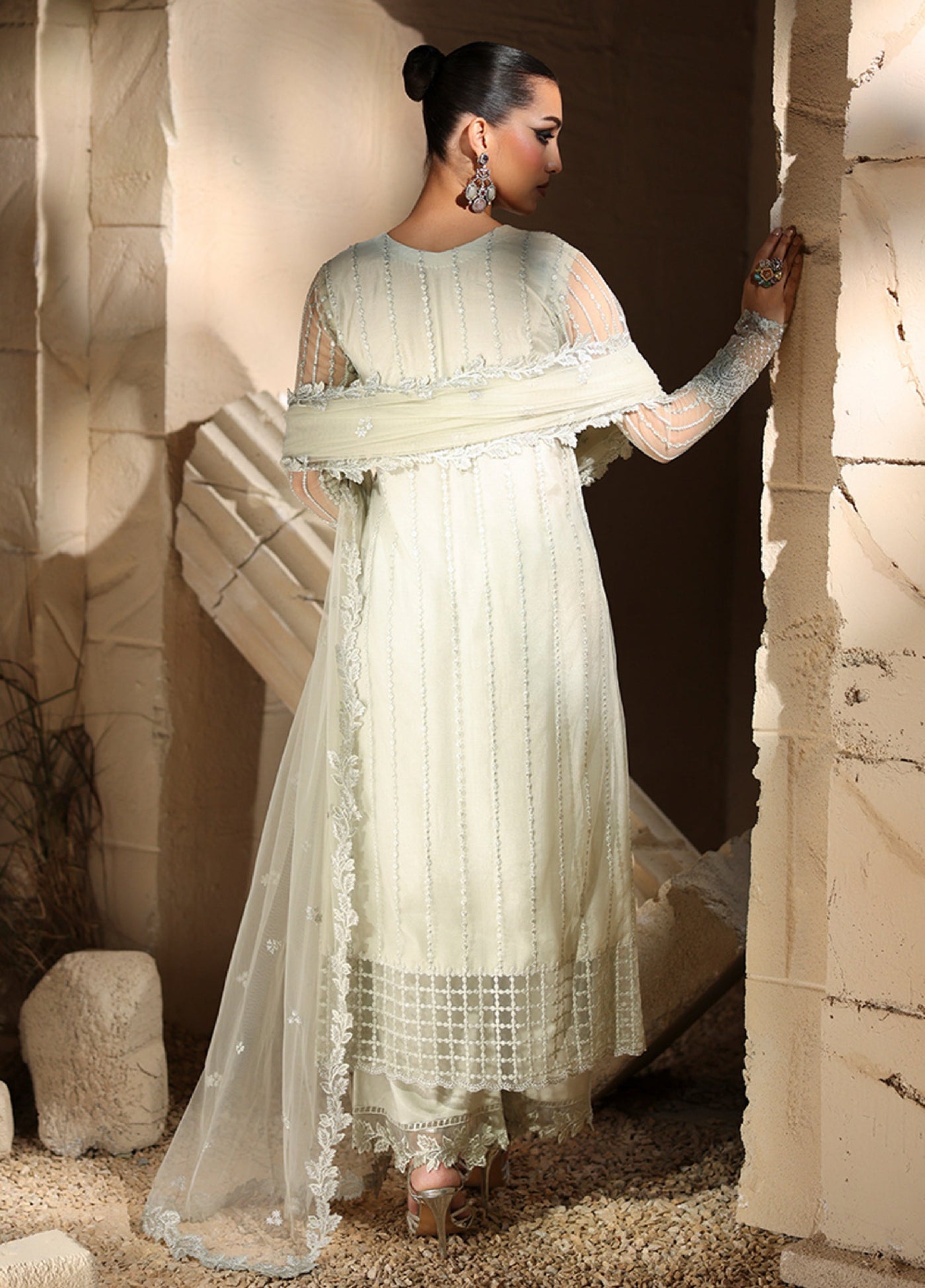 Luxe by Azure Unstitched Chiffon Embroidered Suits 3 Piece AZ25LF Elysian - Festive Collection