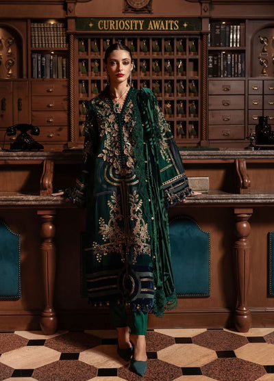 Luxe by Maria B Unstitched Embroidered Velvet 3 Piece MB25LW D2 - Winter Collection