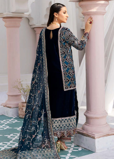 Andaz E Makhmal by Zebtan Unstitched Velvet ZB25 ZAM-08 - Festive Collection