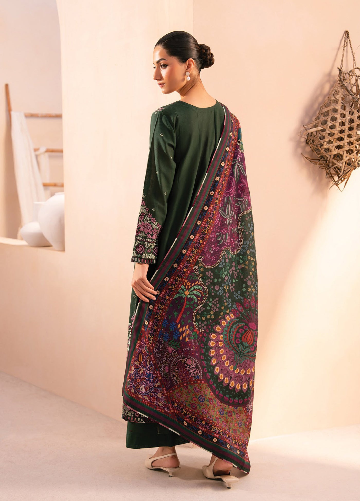 Rang e Khizaan by Xenia Unstitched Khaddar Embroidered Suits 3 Piece XE25SW D-03 ANYA - Winter Collection