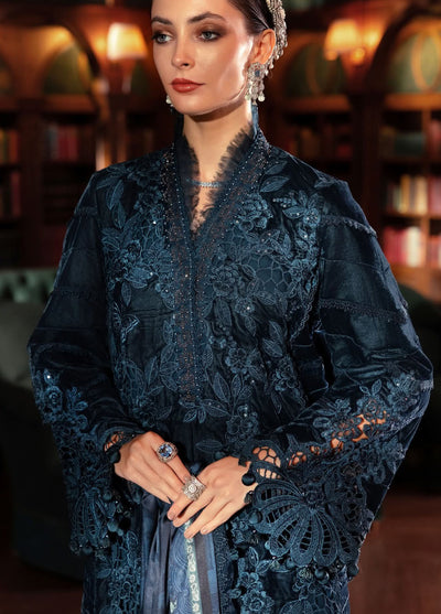 Luxe by Maria B Unstitched Embroidered Velvet 3 Piece MB25LW D10 - Winter Collection