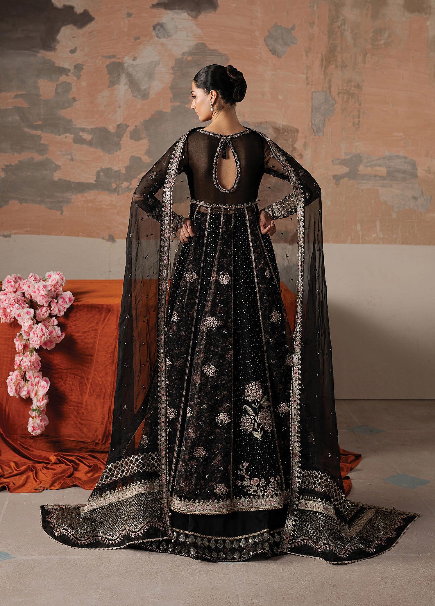 Solaris by Ayzel Unstitched Formals Organza Suits 3 Piece AAF25SW Dusklore - Wedding Collection