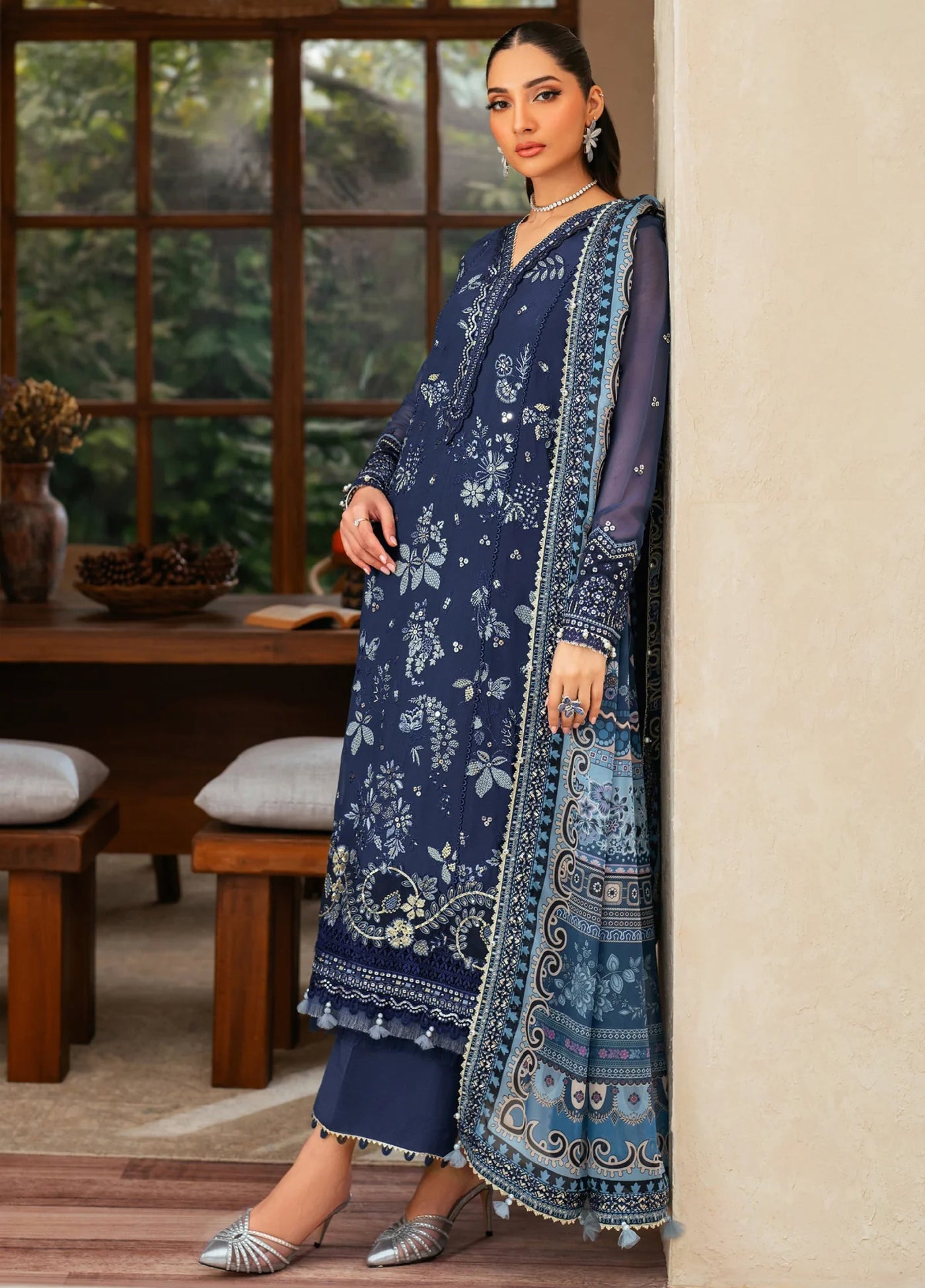 Xenia Formal Unstitched Luxury Chiffon Suits 3 Piece XE25FL Verena - Formals Collection