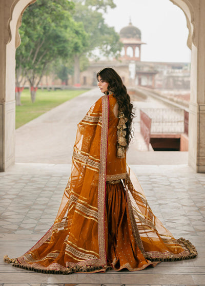 Zarlish Makhfi by Mohsin Naveed Ranjha Unstitched Embroidered Silk Suits 3 Piece MNR25ZM Ranjish - Festive Collection