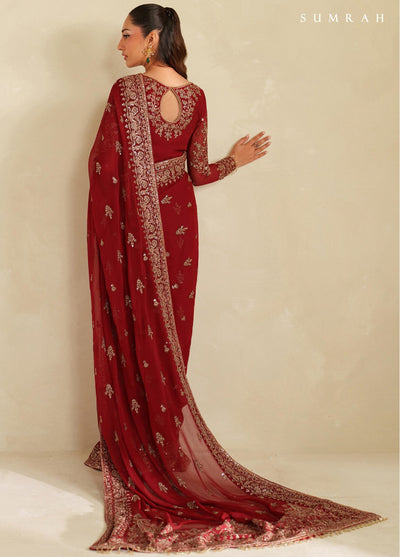 Meesa by Zarif Unstitched Chiffon Embroidered Suits 3 Piece ZAF25MF ZRF-ML-07 SUMRAH - Winter Collection