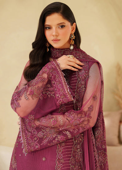Meesa by Zarif Unstitched Net Embroidered Suits 3 Piece ZAF25MF ZRF-ML-03 ORILA - Winter Collection