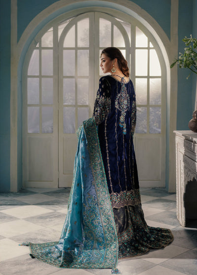 AIK Udaipur Velvet Unstitched Luxury Embroidered 3 Piece AIK25 D-10 - Formals Collection
