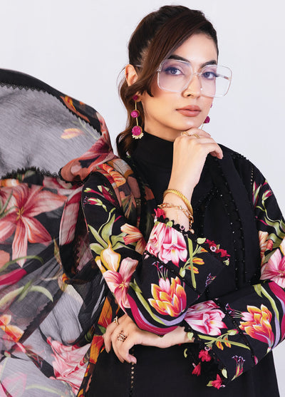 M Basics By Maria B Unstitched Digital Printed Linen 3 Piece MB25UW 1101-B - Winter Collection