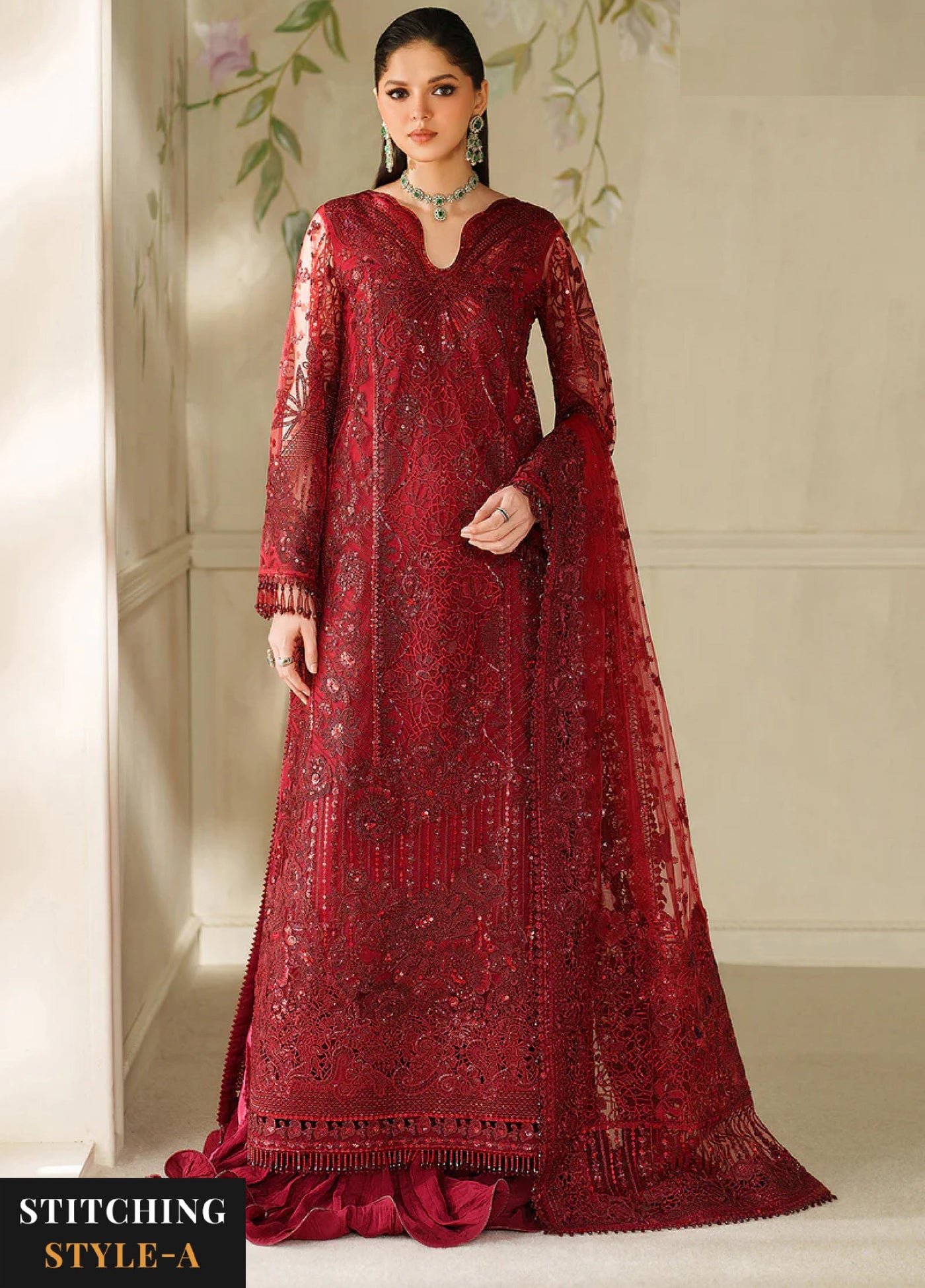 Chantelle by Baroque Unstitched Embroidered Organza 3 piece BQ25CF V14- D 01 - Formals Collection