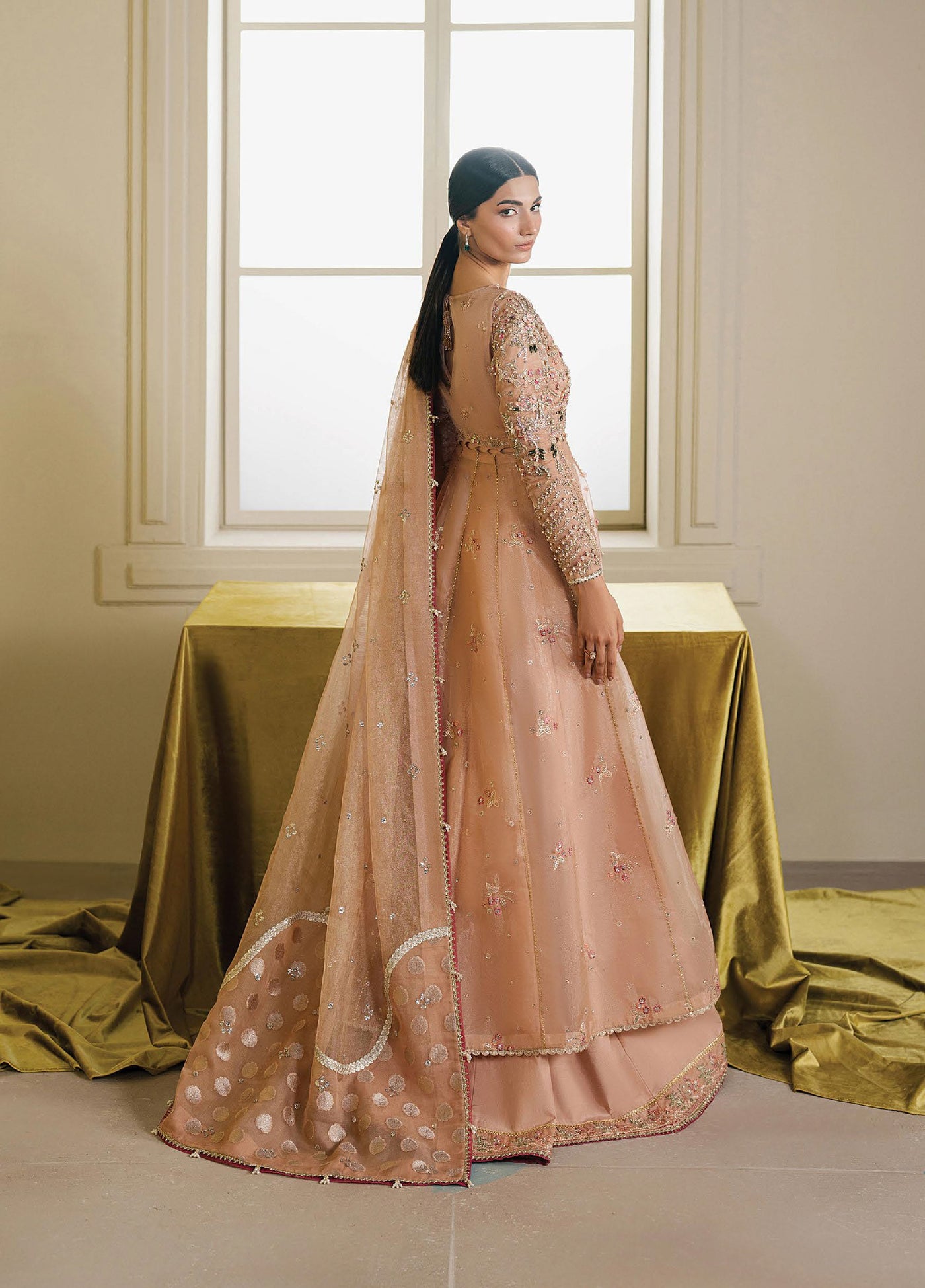 Solaris by Ayzel Unstitched Formals Organza Suits 3 Piece AAF25SW Auralis - Wedding Collection