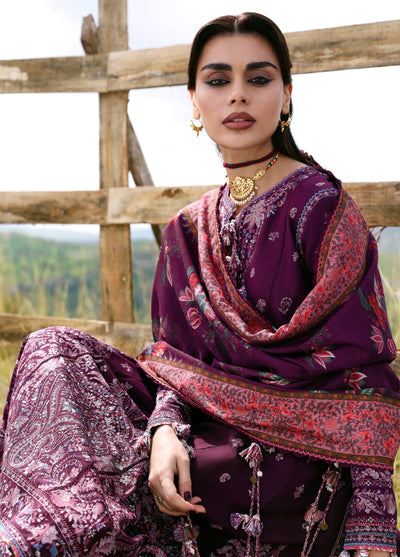 Hussain Rehar Embroidered Khaddar Suits Unstitched 3 Piece HRR25KW Jamni - Winter Collection