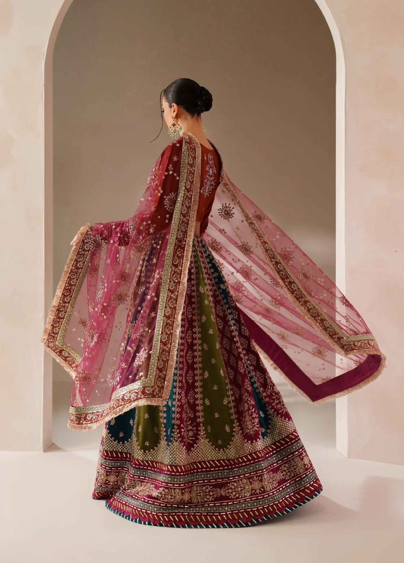 Xenia Formal Unstitched Luxury Raw Silk Suits 3 Piece XE25FL Ainea - Formals Collection