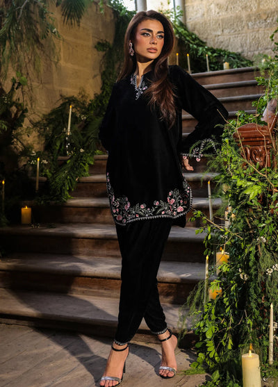 Elayra by Sahar Pret Velvet 2 Piece Embroidered Noir Elegance - Festive Collection