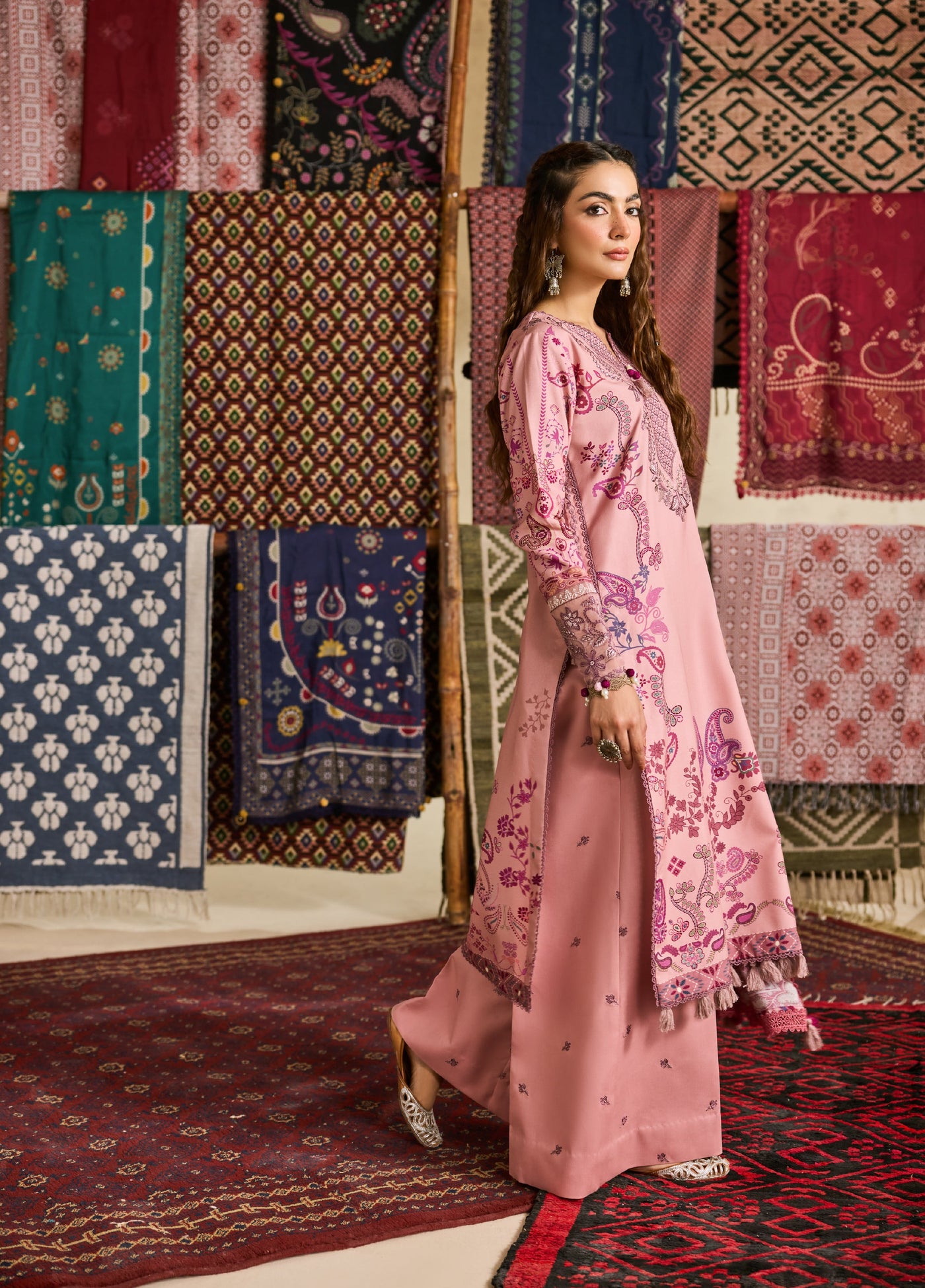 Zync by Florent One Nation Unstitched Khaddar Embroidered Suits 3 Piece FL25ON FL-9A - Casual Collection