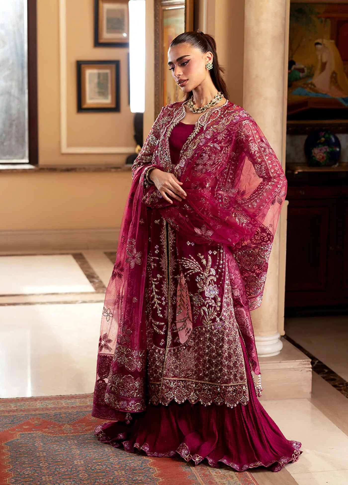 Darling by Mushq Unstitched Embroidered Organza 4 Piece Suits MU25DW Bebo - Wedding Collection