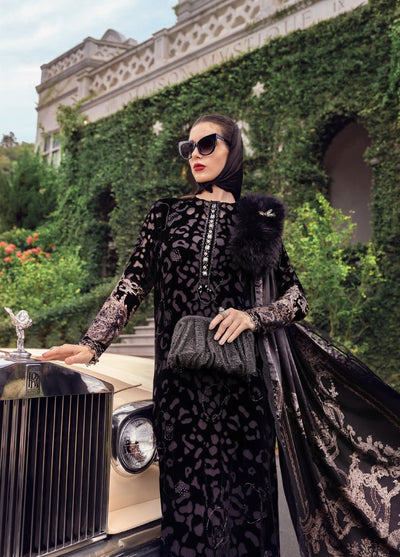 Luxe by Maria B Unstitched Embroidered Velvet 3 Piece MB25LW D1 - Winter Collection