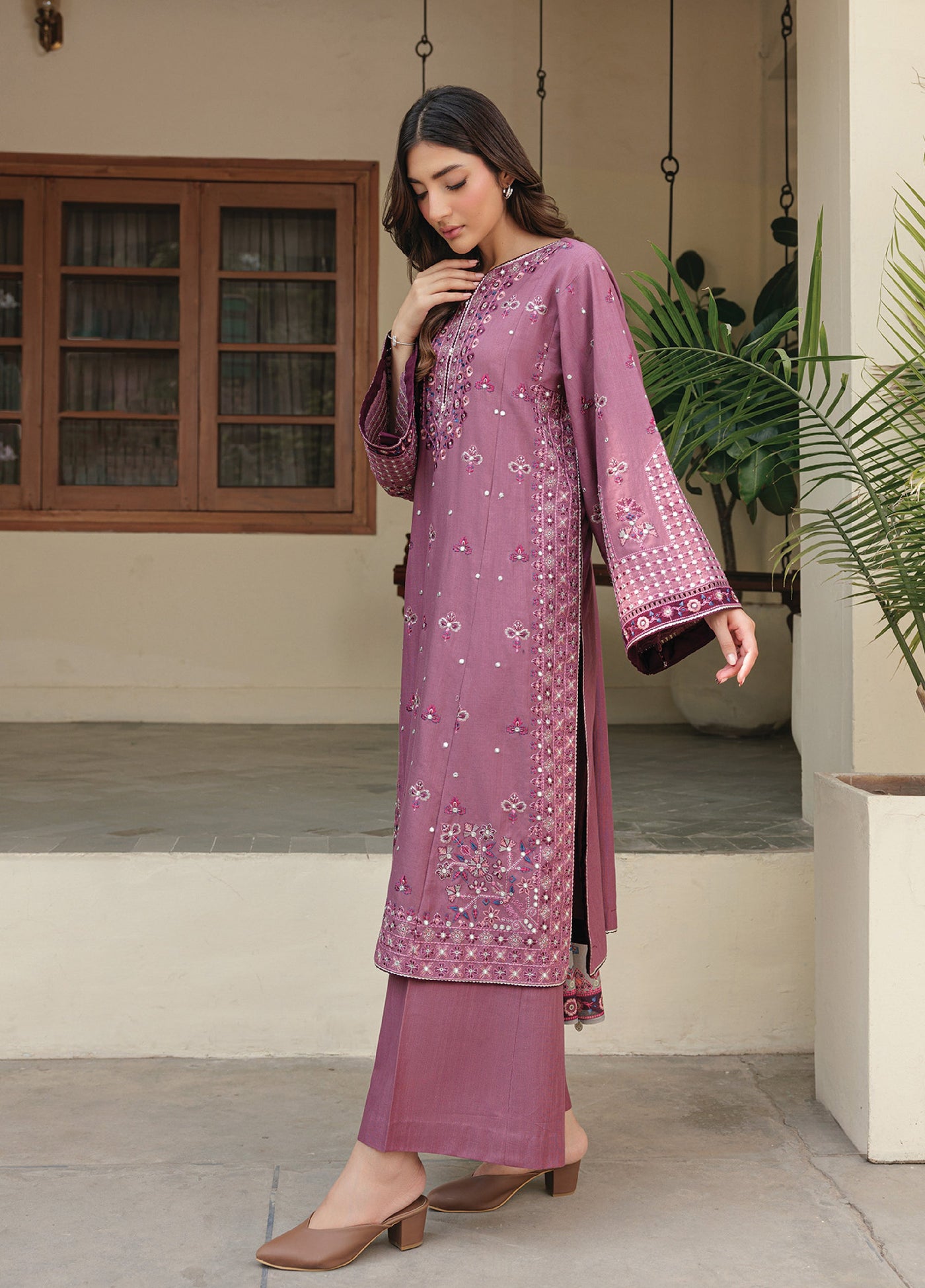 Xenia Unstitched Slub Khaddar Unstitched Embroidered Suits 3 Piece XE25SK D-04 Sofeea- Winter Collection