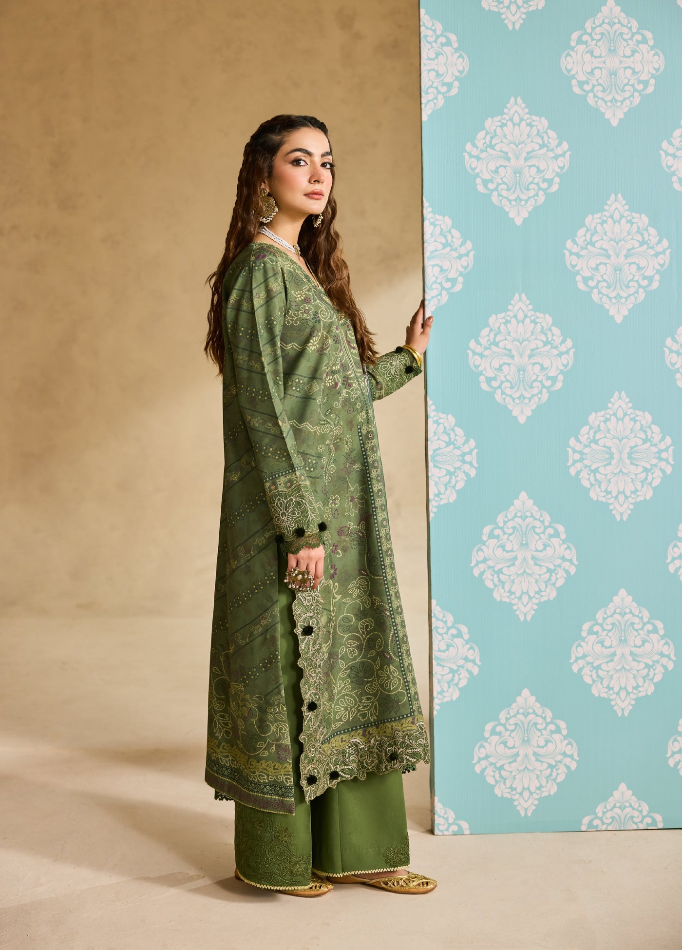 Zync by Florent One Nation Unstitched Khaddar Embroidered Suits 3 Piece FL25ON FL-8A - Casual Collection