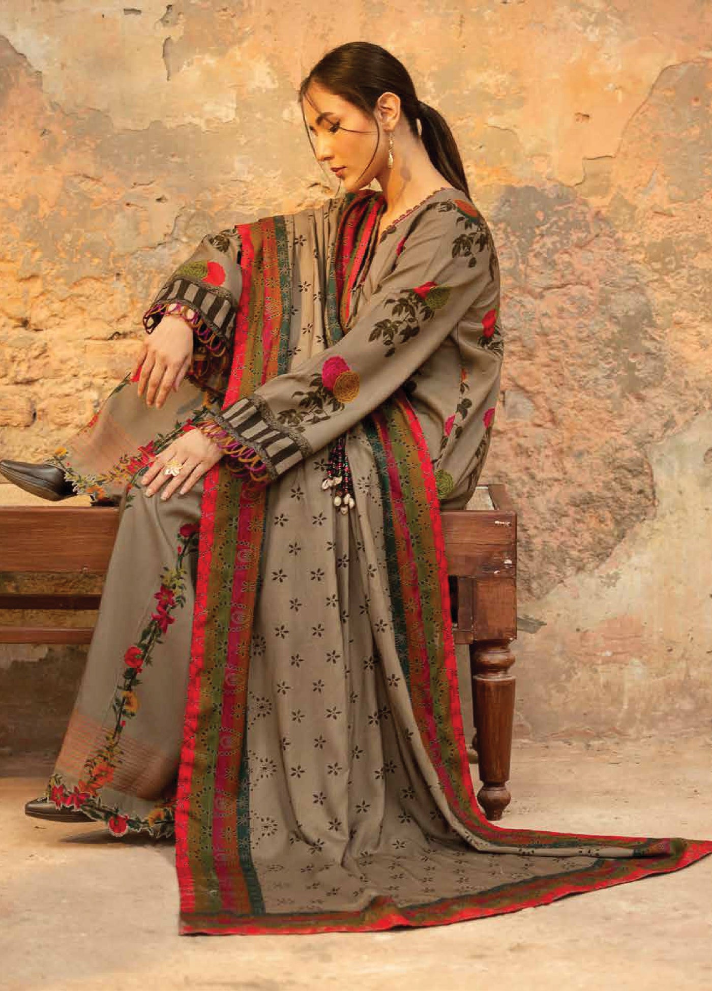 C Prints by Charizma Unstitched Linen Printed Suits 3 Piece CRZ25PL CPW5-27 - Winter Collection