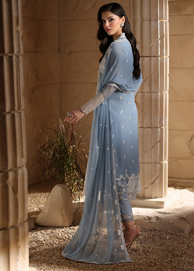 Luxe by Azure Unstitched Chiffon Embroidered Suits 3 Piece AZ25LF Serenite - Festive Collection