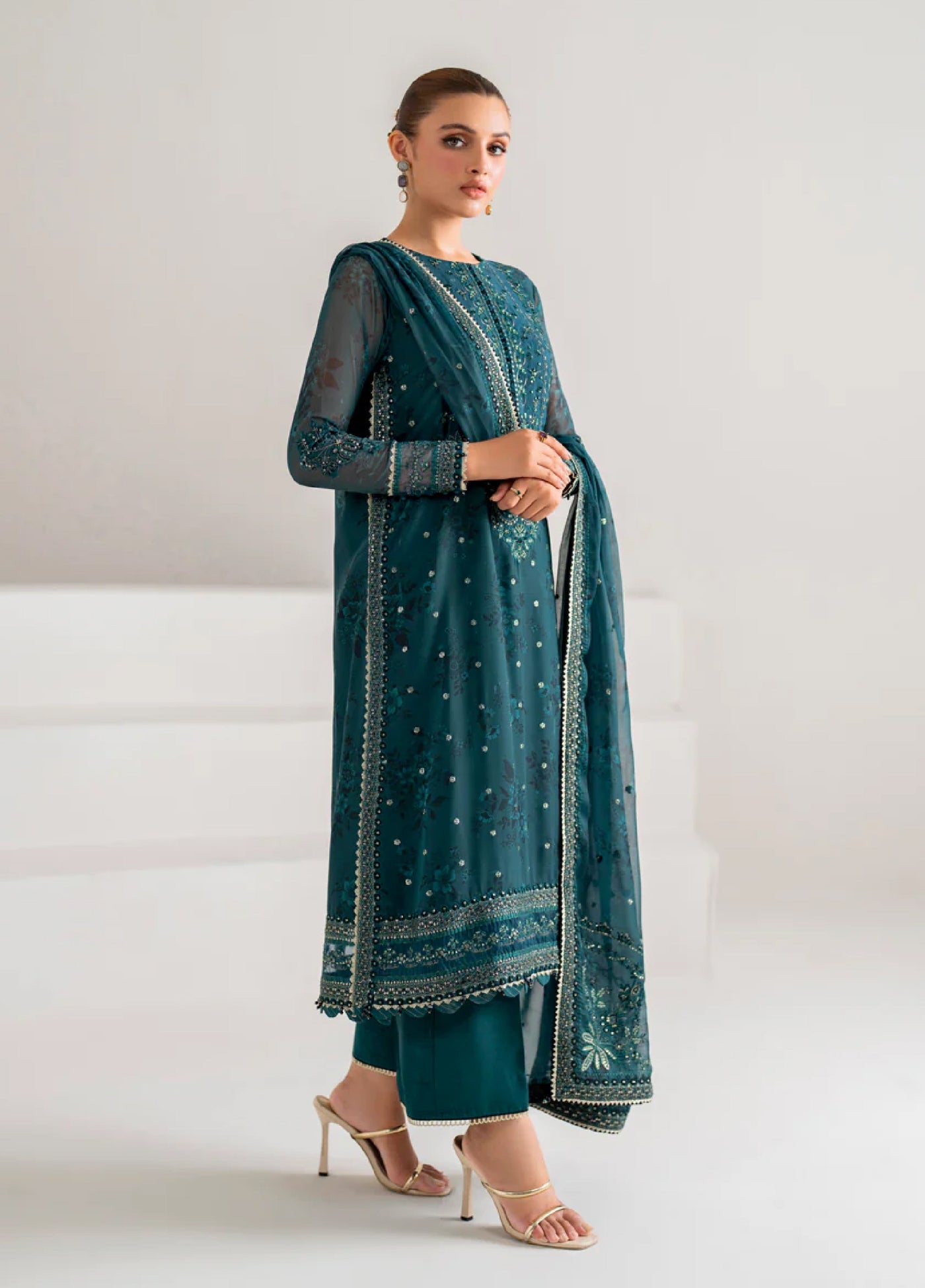 Xenia Formal Unstitched Luxury Chiffon Suits 3 Piece XE25FL Aura - Formals Collection