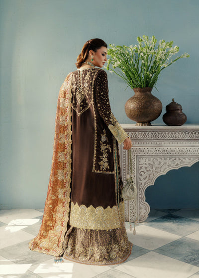 AIK Udaipur Velvet Unstitched Luxury Embroidered 3 Piece AIK25 D-07 - Formals Collection