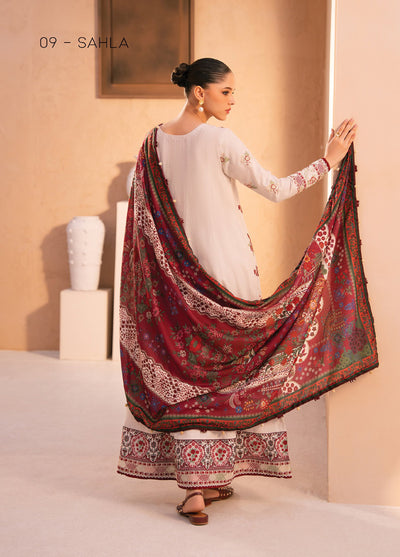 Rang e Khizaan by Xenia Unstitched Khaddar Embroidered Suits 3 Piece XE25SW D-09 SAHLA - Winter Collection