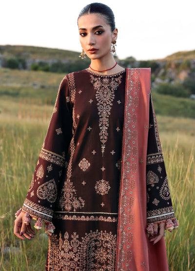 Hussain Rehar Embroidered Jacquard Suits Unstitched 3 Piece HRR25KW Nazneen - Winter Collection