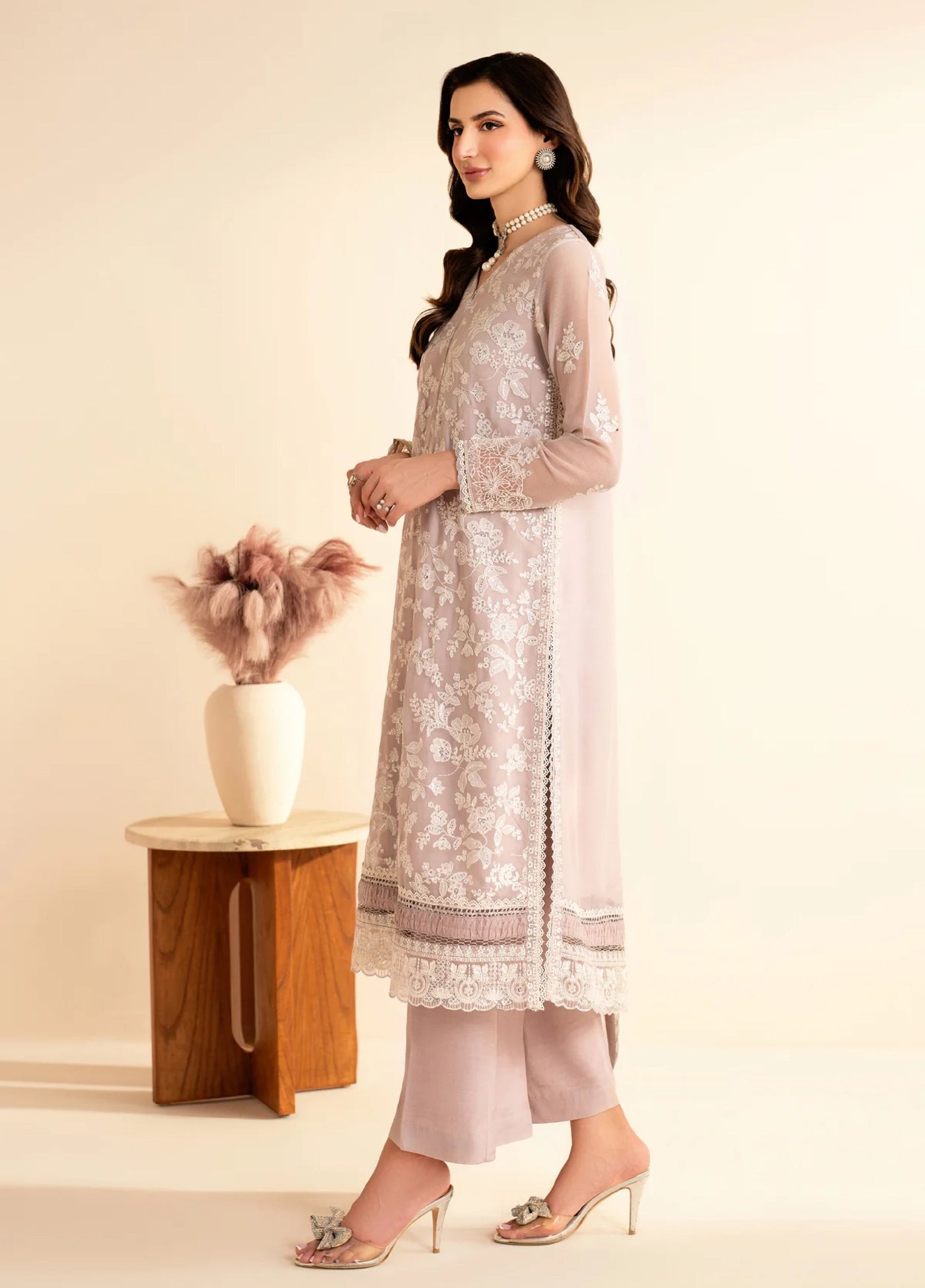 Xenia Formal Unstitched Luxury Chiffon Suits 3 Piece XE25FL Ahiti - Formals Collection