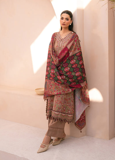 Rang e Khizaan by Xenia Unstitched Khaddar Embroidered Suits 3 Piece XE25SW D-04 DAFIYAH - Winter Collection